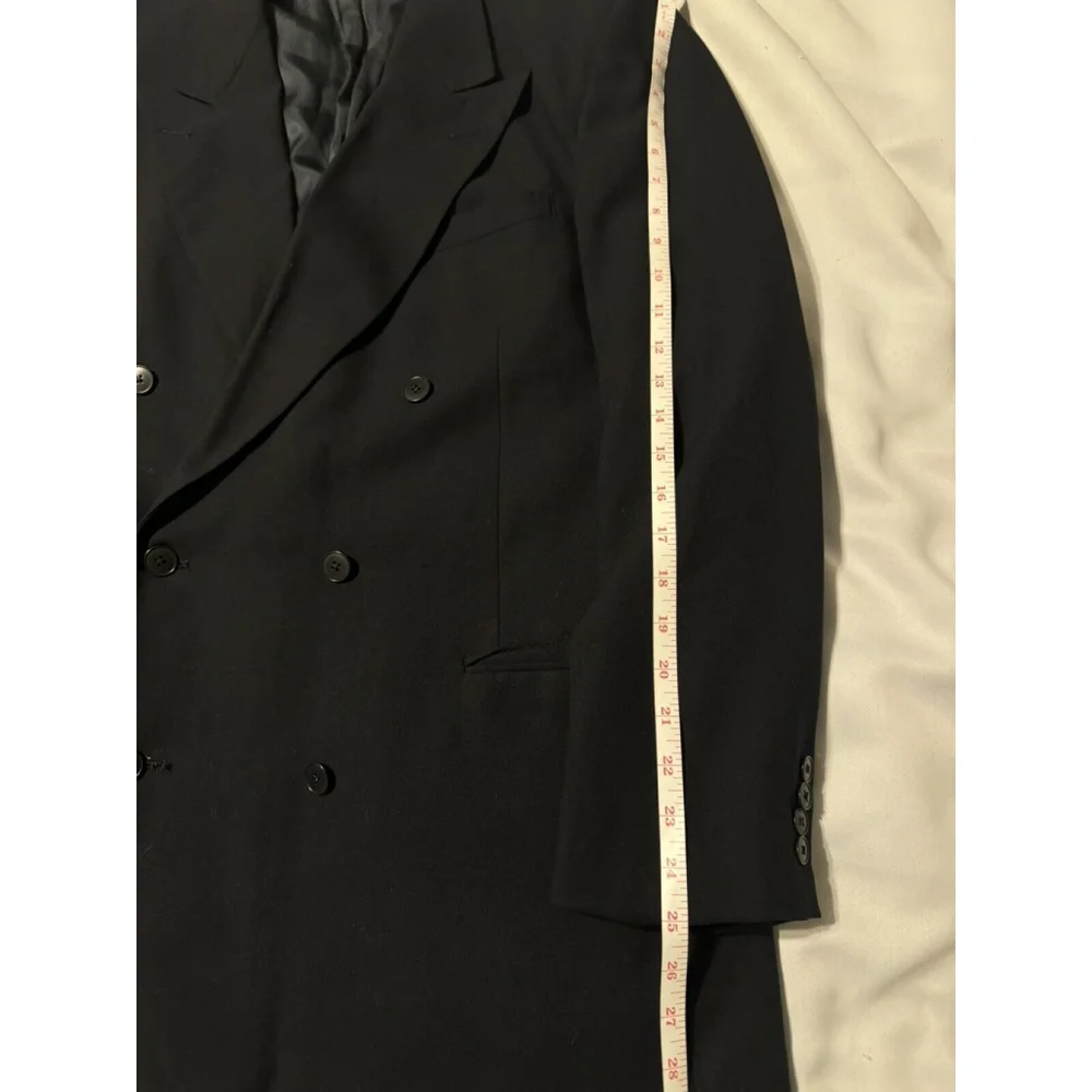Perry Ellis Vintage Barneys Blazer Button Black Blazer Jacket XL Made In The USA